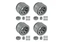 Element RC 1.55" Enduro Trigon Silver Beadlock Rims 4Pcs 42110