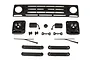A set of black plastic RC scale body accessories for the Element RC Sendero, including a front grille, side mirrors, windshield wipers, and trim pieces.