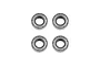 Team Associated 4x8x3mm Metal Shielded Ball Bearings 4Pcs 91568