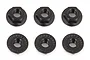 Team Associated 4mm Black Steel Flanged Serrated Wheel Nuts 6Pcs 91738