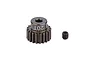Factory Team 20T aluminium pinion gear with a small grub screw on a white background.
