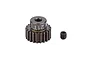 A Factory Team 21T aluminium pinion gear with a separate grub screw on a white background.