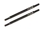 Two black steel threaded RC suspension linkages with 83mm length markings on a white background.