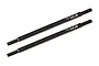 Two black steel RC suspension linkages with threaded ends and laser-etched 93 and FT logos on a white background.