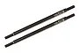 Two Element RC Factory Team 100mm steel suspension linkages with threaded ends on a white background.