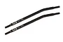Two black steel high clearance RC suspension linkages with threaded ends, labeled 114 HC.