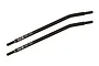 Two Element RC high clearance steel suspension linkages with threaded ends, marked with FT and 127 HC.