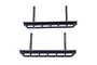 Two grey plastic RC rock sliders for Element RC Trailrunner, featuring mounting arms with multiple adjustment holes.