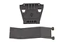 Two black plastic skid plate components for an Element RC Enduro IFS chassis, shown against a white background.