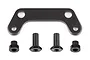 Element RC Enduro IFS steering rack set including a black metal steering bridge and four small black metal mounting spacers or bushings.