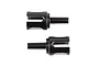 Two black metal RC drivetrain outdrives for Element RC Enduro IFS, shown against a white background.
