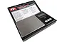 Factory Team professional mini digital scale with open lid showing operating instructions, a stainless steel weighing platform, and control buttons.