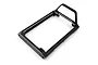 A black aluminium protector frame for the Flysky NB4 transmitter, featuring a sleek, rectangular design with a raised handle.