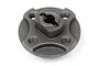 A grey metal spur gear mount for HPI Sprint 2 RC cars, featuring a central keyed shaft hole and four threaded mounting points.