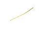 A slightly curved brass stuffing tube for an RC boat, isolated against a plain white background.