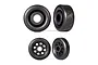Traxxas Black Wheelie Bar Wheels 4Pcs 9461