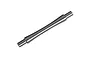 A single grey aluminium wheelie bar axle for Traxxas RC vehicles, shown against a plain white background.