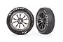 Traxxas 2.2" Mickey Thompson ET Front Tyres on Weld Satin Black Chrome Rims - Glued Wheels 2Pcs 9474A