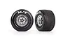 Traxxas 2.2/3.0" Mickey Thompson ET Rear Tyres on Weld Chrome Rims - Glued Wheels 2Pcs 9475R