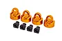 Traxxas Orange Aluminium GT-Maxx Shock Caps 4Pcs w/ Spacers 9664T