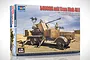 Trumpeter 1/35 scale German L4500A with 5cm Flak 41 truck plastic model kit box art showing the vehicle in a desert setting.