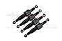 Four black metal shock mounting pins and eight matching nuts arranged on a white background with a faint GPM Racing logo.