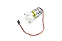 Pro Boat Harbor Tug water cannon pump with electric motor, white plastic pump head, and red and black power wires with a connector.