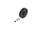 ARRMA 39T 1Mod Safe-D8 pinion gear with a grub screw and E-clip on a white background.