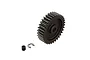 ARRMA 33T 1Mod Safe-D5 pinion gear with a grub screw and E-clip on a white background.