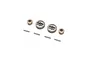 Axial portal gear set including two large gears, two small gears, and four metal pins on a white background.