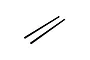 Two black cylindrical wing tubes for an RC plane, shown against a plain white background.