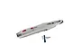 E-Flite RC plane fuselage spare part in white foam with red plastic components and included hardware accessories.