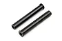 Two black metal slipper clutch shafts for HPI Bullet RC cars, shown against a white background.