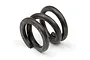 A small, dark grey metal coil spring for an RC slipper clutch, shown against a white background.