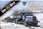 Box art for Das Werk 1/35 scale Faun L900 truck with Sd.Ah.115 trailer, showing the vehicle transporting a tank in a snowy landscape.