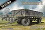 Box art for Das Werk 1/35 scale Einheitsanhänger 5t model kit, featuring an illustration of a military trailer in a field.