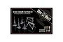 Das Werk 1/48 scale German Luftwaffe Jack Stand Set model kit box art showing various jack stands and trestles on a black background.