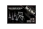 Product box art for Das Werk 1/48 Luftwaffe Jack Stand Set showing assembled model jack stands and trestles against a black background.