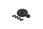 Rovan LT steel differential gear set including a large spur gear, a smaller pinion gear, and four small oval mounting plates marked 21T.