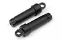 Two black plastic RC shock absorber bodies for HPI Bullet MT/ST models.