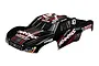 Traxxas 1/10 scale Nitro Slash body shell in black with Mike Jenkins #47 racing livery and Traxxas branding.