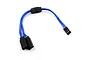 A blue Y-harness servo wire with black connectors on a white background.