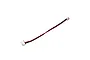 A 10cm connection cable for RC electronics with a white 4-pin connector on one end and a white 2-pin connector on the other, featuring red and black wires.