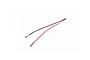 EasyLap 10cm connect cable for Kyosho Mini-Z Sport featuring a white connector and two ring terminals on red and black wires.