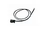 A black two-wire cable with a large black connector on one end and a small white two-pin connector on the other.