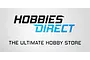 A white rectangular sticker featuring the Hobbies Direct logo in black and blue text with the slogan The Ultimate Hobby Store below it.