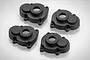 Four black RGT portal drive housing covers arranged on a white background.