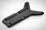 A black plastic RGT rain shield component with a Y-shaped design, viewed from an angle against a white background.