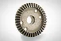 A metal 40T main differential gear for an RC vehicle, shown against a plain white background.
