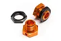HPI Trophy Buggy/Truggy Orange/Black Aluminium 17mm (5mm Thick) Wheel Hex Adapters w/ Wheel Nuts 2Pcs 101785